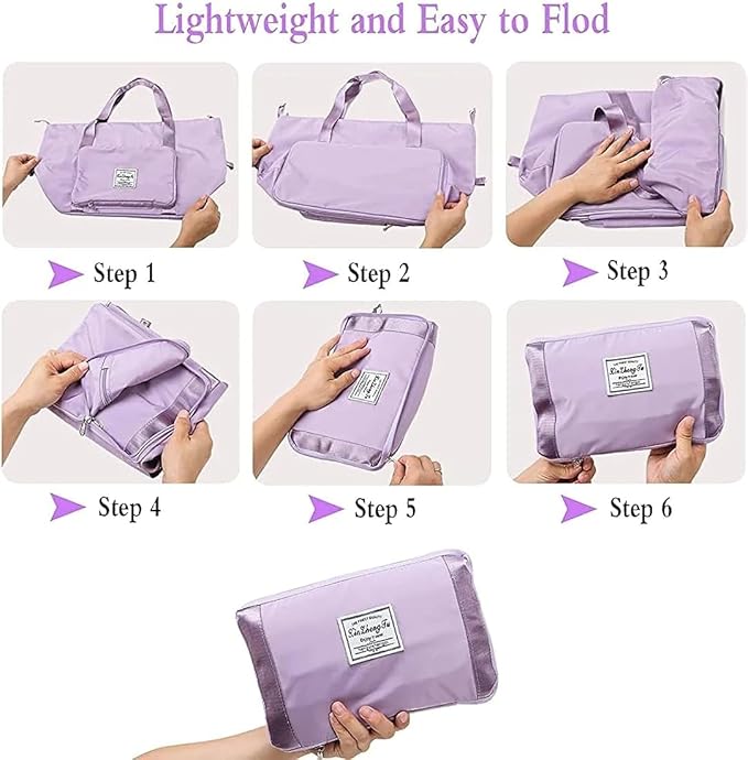 Expandable Folding Travel Bag for Women, Luggage Bag for Travel (Multicolor)