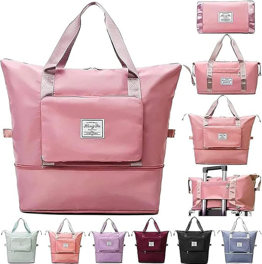 Expandable Folding Travel Bag for Women, Luggage Bag for Travel (Multicolor)