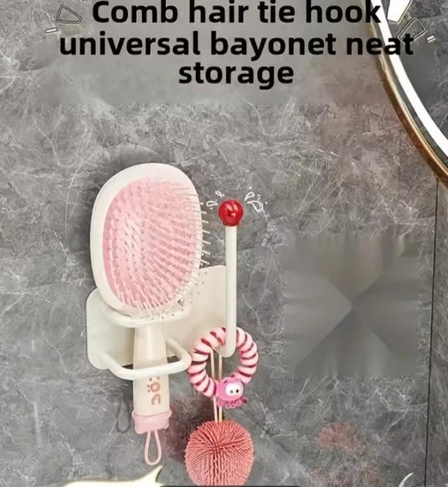 Self Adhesive Wall Mounted Headband Hook No Drill Punch Free Hair Accessories Organizer
